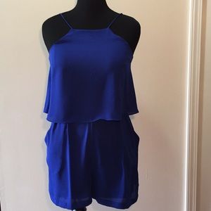Royal blue rompler with pockets